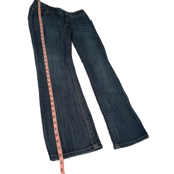 INC International Concepts Curvy Fit Bootleg Rhinestone Bling Jeans Size 4 GUC - Picture 9 of 13